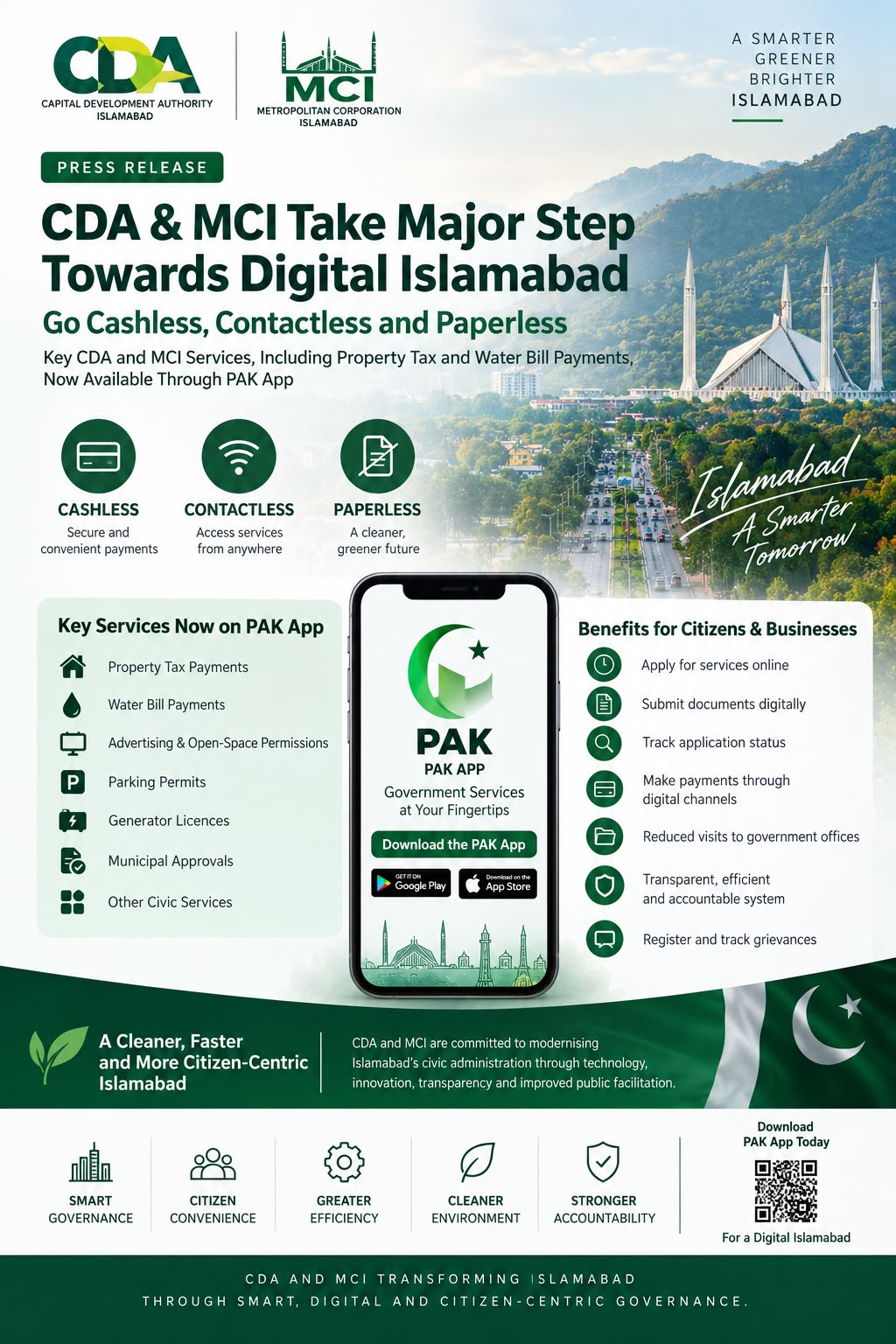 CDA & MCI Take Major Step Towards Digital Islamabad