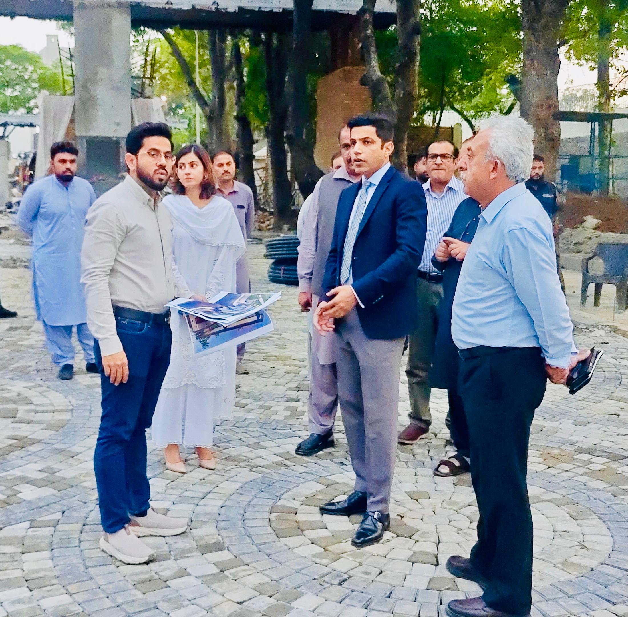 Chairman CDA visits Diplomatic Enclave to Reviews Progress on development and Uplifting Works