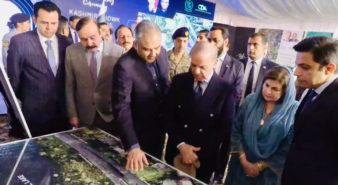 Prime Minister Shehbaz Sharif Lays Foundation Stone for Kashmir Chowk Underpass to Ease Traffic Congestion in Islamabad
