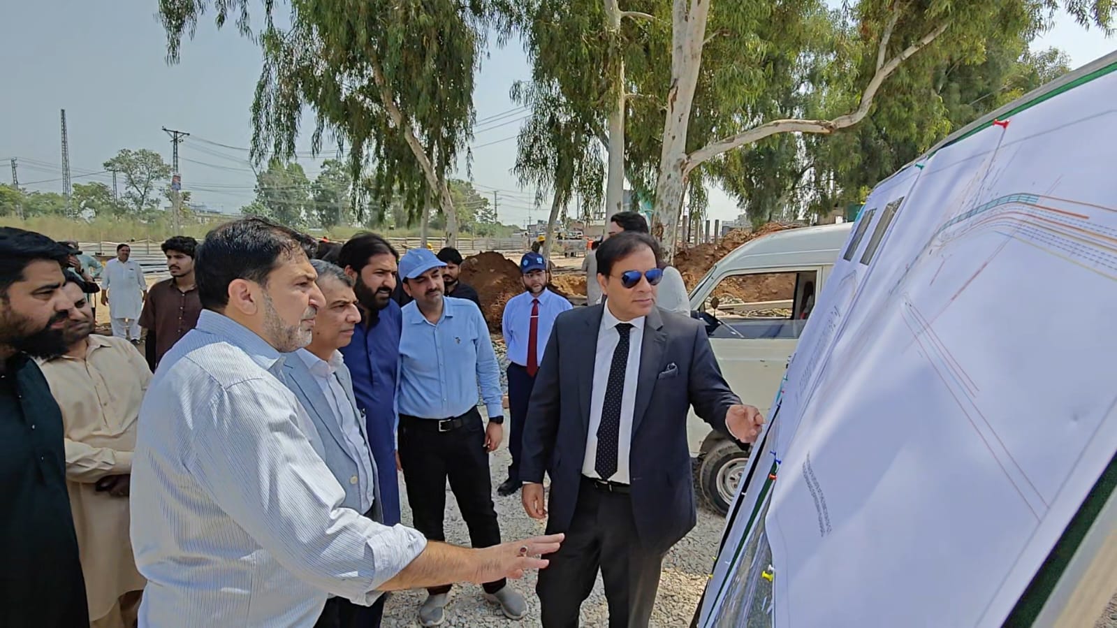 Chairman CDA Inspects Progress on T-Chowk Flyover Project